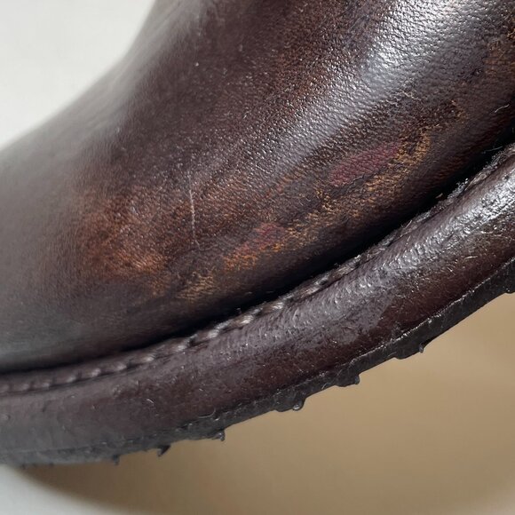 BED STU Manchester Distressed Brown Leather Tall Riding Boots BedStu Size 6.5 - Picture 8 of 16